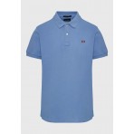 Funky Buddha Essential Κοντομάνικο Polo T-Shirt Μπλε