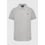 Funky Buddha Essential Κοντομάνικο Polo T-Shirt Γκρι