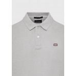 Funky Buddha Essential Κοντομάνικο Polo T-Shirt Γκρι