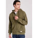 Funky Buddha Ανδρική Ζακέτα Φούτερ (FBM009-003-06-KHAKI)