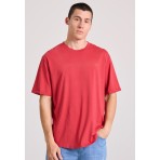 Funky Buddha Ανδρική Μπλούζα Κοντό Μανίκι Basic (FBM009-006-04-SALSA-RED)