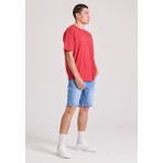 Funky Buddha Ανδρική Μπλούζα Κοντό Μανίκι Basic (FBM009-006-04-SALSA-RED)