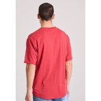 Funky Buddha Ανδρική Μπλούζα Κοντό Μανίκι Basic (FBM009-006-04-SALSA-RED)