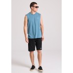 Funky Buddha Ανδρική Μπλούζα Κοντό Μανίκι Basic (FBM009-007-04-DEEP-TEAL)