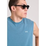 Funky Buddha Ανδρική Μπλούζα Κοντό Μανίκι Basic (FBM009-007-04-DEEP-TEAL)