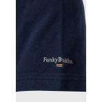 Funky Buddha Ανδρική Μπλούζα Με Γιακά Πόλο (FBM009-008-11-NAVY-MEL)