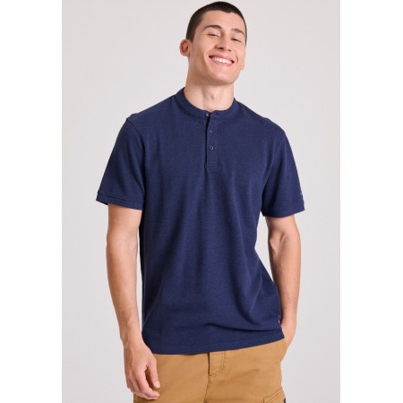 Funky Buddha Ανδρική Μπλούζα Με Γιακά Πόλο (FBM009-008-11-NAVY-MEL)