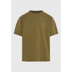 Funky Buddha Ανδρικό Κοντομάνικο T-Shirt Χακί