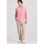 Funky Buddha Ανδρική Μπλούζα Με Γιακά Πόλο (FBM009-011-11-VINTAGE-PINK)