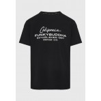 Funky Buddha Ανδρικό Κοντομάνικο T-Shirt Μαύρο