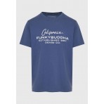 Funky Buddha Ανδρικό Κοντομάνικο T-Shirt Ίντιγκο Μπλε