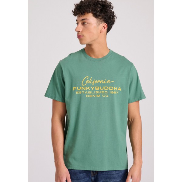 Funky Buddha T-Shirt Ανδρικό (FBM009-017-04-PALM-LEAF)