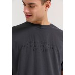 Funky Buddha Ανδρικό Κοντομάνικο T-Shirt Ανθρακί