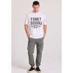 Funky Buddha Ανδρικό Παντελόνι Cargo (FBM009-030-02-SAGE-GREEN)