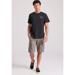 Funky Buddha Ανδρική Βερμούδα Cargo (FBM009-033-03-GREY)