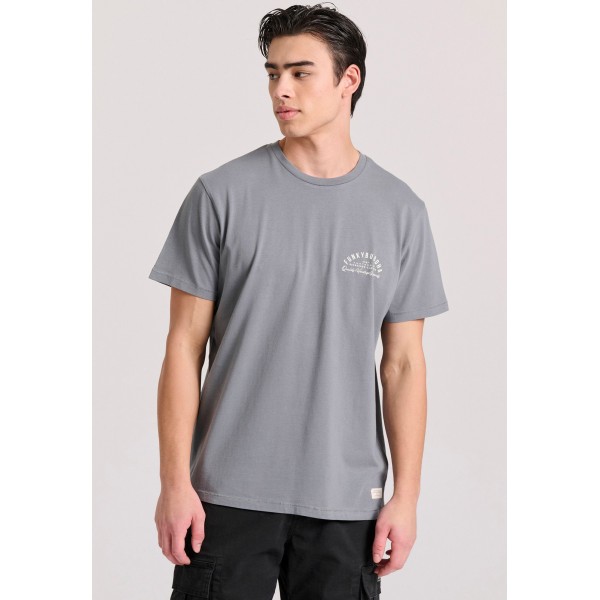 Funky Buddha T-Shirt Ανδρικό (FBM009-043-04-DK-GREY)