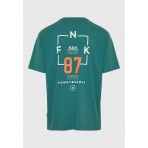 Funky Buddha Ανδρικό Κοντομάνικο T-Shirt Πράσινο