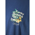 Funky Buddha Ανδρικό Κοντομάνικο T-Shirt Μπλε