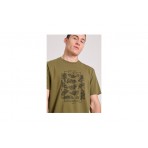 Funky Buddha Botanic Frame Ανδρικό Κοντομάνικο T-Shirt Χακί