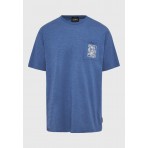 Funky Buddha Ανδρικό Κοντομάνικο T-Shirt Μπλε