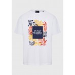 Funky Buddha Tropical Ανδρικό Κοντομάνικο T-Shirt Λευκό