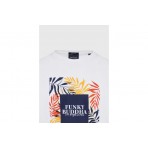 Funky Buddha Tropical Ανδρικό Κοντομάνικο T-Shirt Λευκό