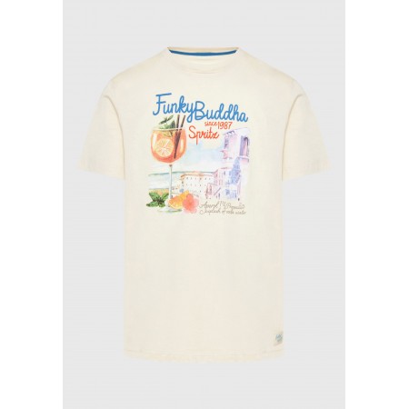 Funky Buddha Vintage Coctail Ανδρικό Κοντομάνικο T-Shirt Ζαχαρί