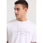 Funky Buddha Ανδρική Κοντομάνικη Μπλούζα Λευκή