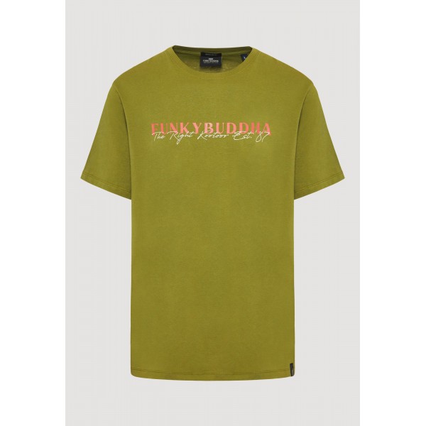 Funky Buddha T-Shirt Ανδρικό (FBM009-095-04-MOSS-GREEN)