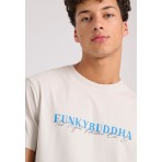 Funky Buddha Ανδρική Μπλούζα Κοντό Μανίκι Με Τύπωμα (FBM009-095-04-SILVER-GREY)