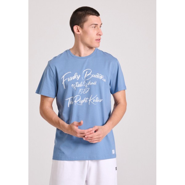 Funky Buddha T-Shirt Ανδρικό (FBM009-097-04-CHINA-BLUE)