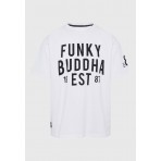 Funky Buddha Ανδρικό Κοντομάνικο T-Shirt Λευκό