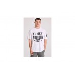 Funky Buddha Ανδρικό Κοντομάνικο T-Shirt Λευκό