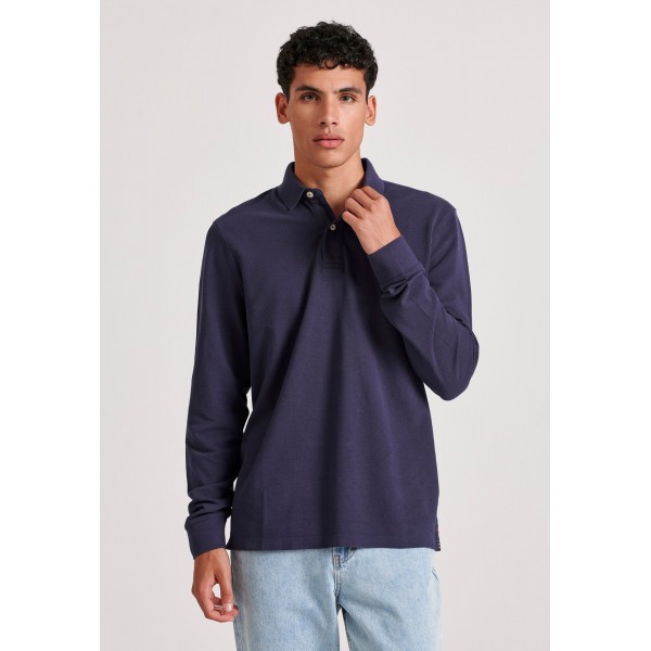 Funky Buddha Μπλούζα Μακρυμάνικη Polo Ανδρική (FBM010-001-11-NAVY)