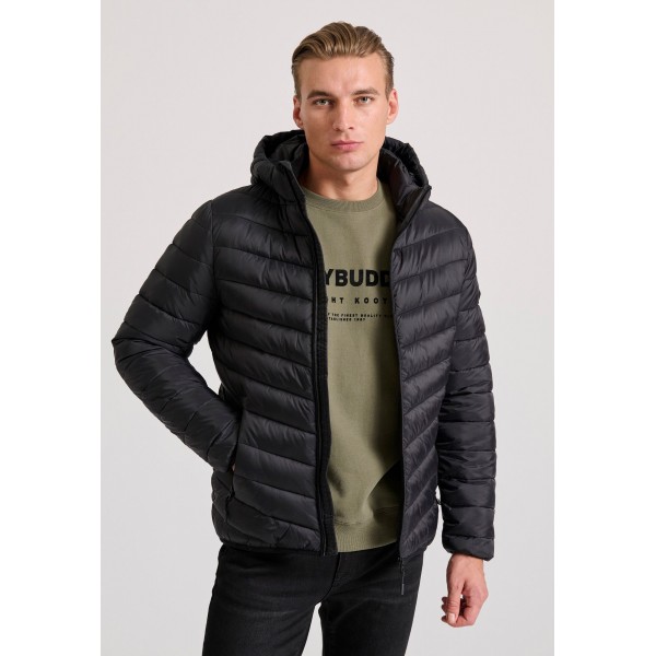 Funky Buddha Μπουφάν Puffer Ανδρικό (FBM010-002-01-BLACK)