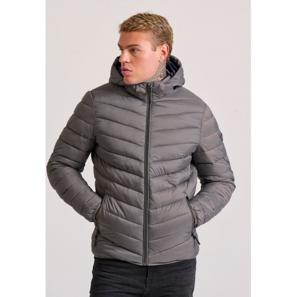 Funky Buddha Μπουφάν Puffer Ανδρικό (FBM010-002-01-GREY)