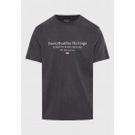 Funky Buddha Ανδρικό T-Shirt Κοντομάνικο Ανθρακί