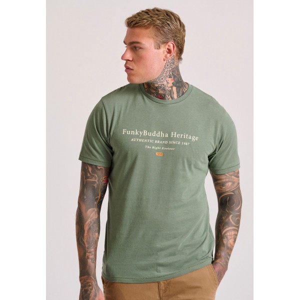 Funky Buddha T-Shirt Ανδρικό (FBM010-003-04-DK-GREEN)