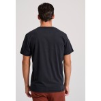 Funky Buddha Ανδρικό Κοντομάνικο T-Shirt Μαύρο