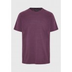 Funky Buddha Ανδρικό Κοντομάνικο T-Shirt Μωβ