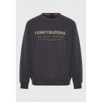 Funky Buddha Ανδρική Μακρυμάνικη Μπλούζα Ανθρακί