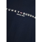 Funky Buddha Ανδρική Μακρυμάνικη Μπλούζα Μπλε Σκούρα