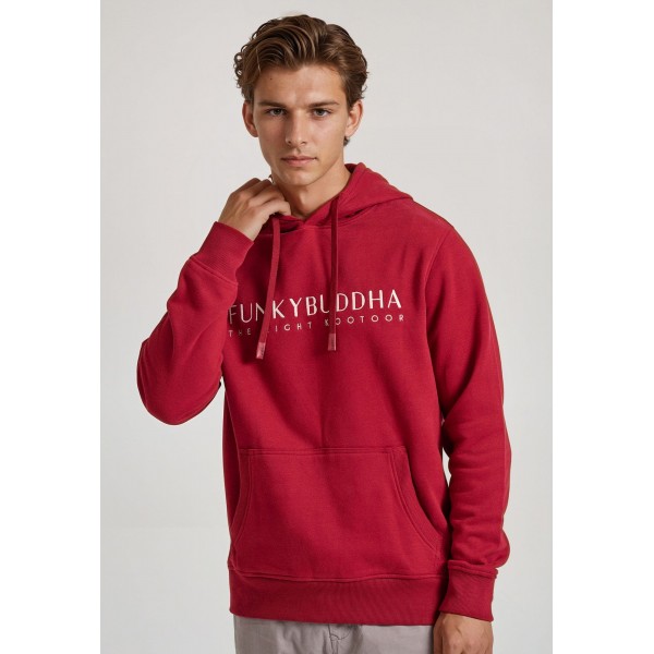 Funky Buddha Hoodie Ανδρικό (FBM010-006-06-CRANBERRY)