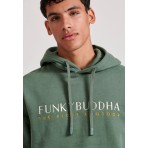 Funky Buddha Ανδρικό Φούτερ Με Κουκούλα (FBM010-006-06-DK-GREEN)