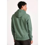 Funky Buddha Ανδρικό Φούτερ Με Κουκούλα (FBM010-006-06-DK-GREEN)