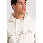 Funky Buddha Ανδρικό Φούτερ Με Κουκούλα (FBM010-006-06-OFF-WHITE)