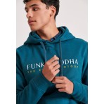 Funky Buddha Ανδρικό Φούτερ Με Κουκούλα (FBM010-006-06-TEAL)