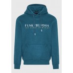 Funky Buddha Ανδρικό Φούτερ Με Κουκούλα (FBM010-006-06-TEAL)