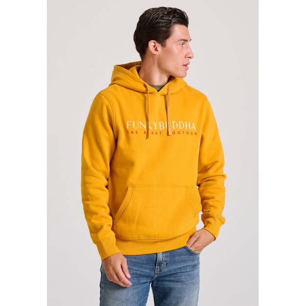 Funky Buddha Hoodie Ανδρικό (FBM010-006-06-YELLOW-MUSTARD)