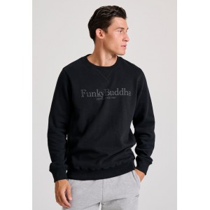 Funky Buddha Μπλούζα Με Λαιμόκοψη Ανδρική (FBM010-007-06-BLACK)